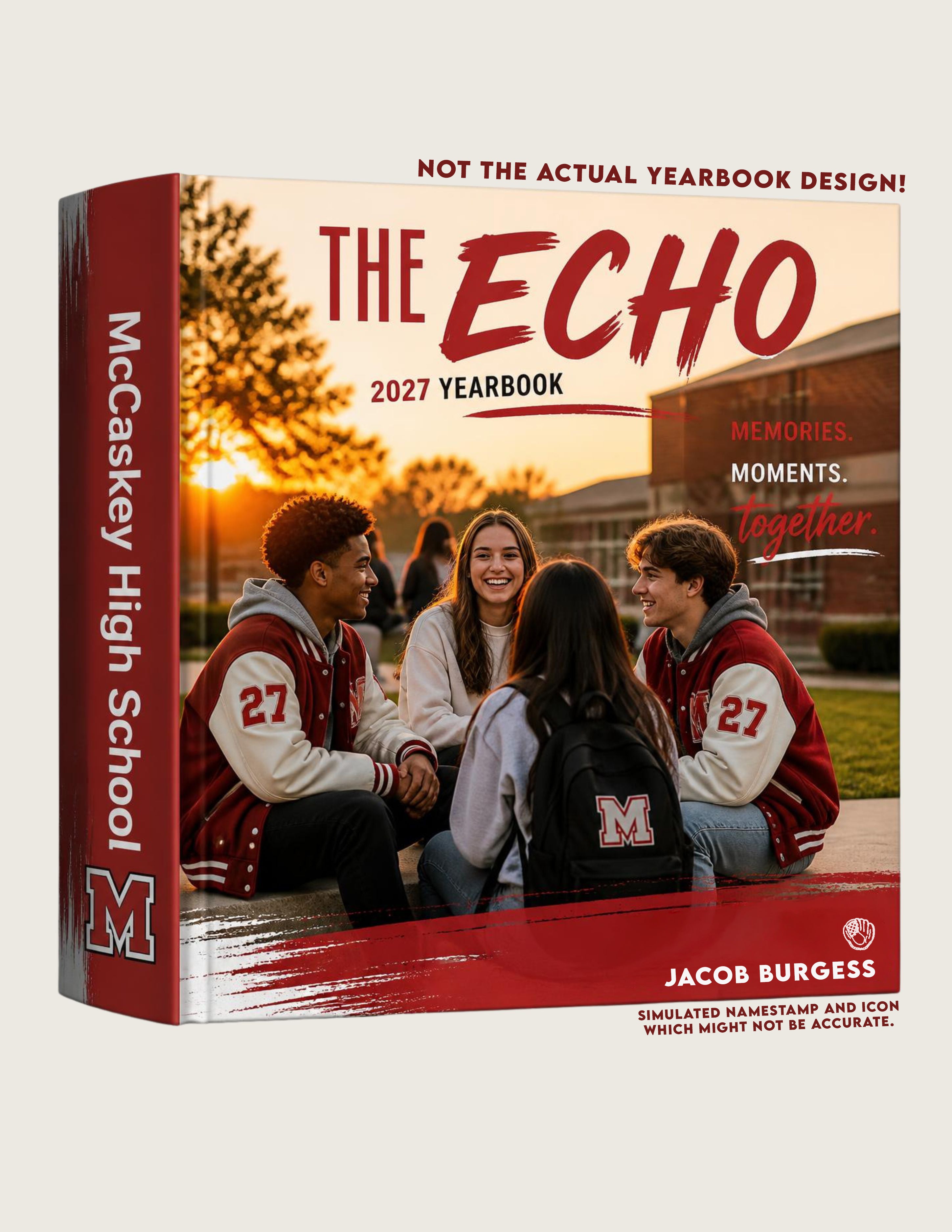 The Echo – 2027 McCaskey High School Yearbook With Name and Icons - Back To School Special