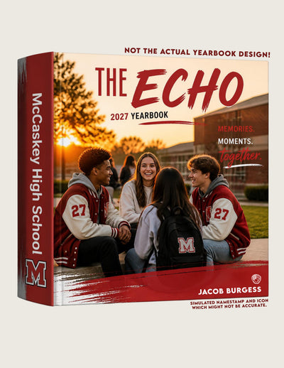 The Echo – 2027 McCaskey High School Yearbook With Name and Icons - Back To School Special